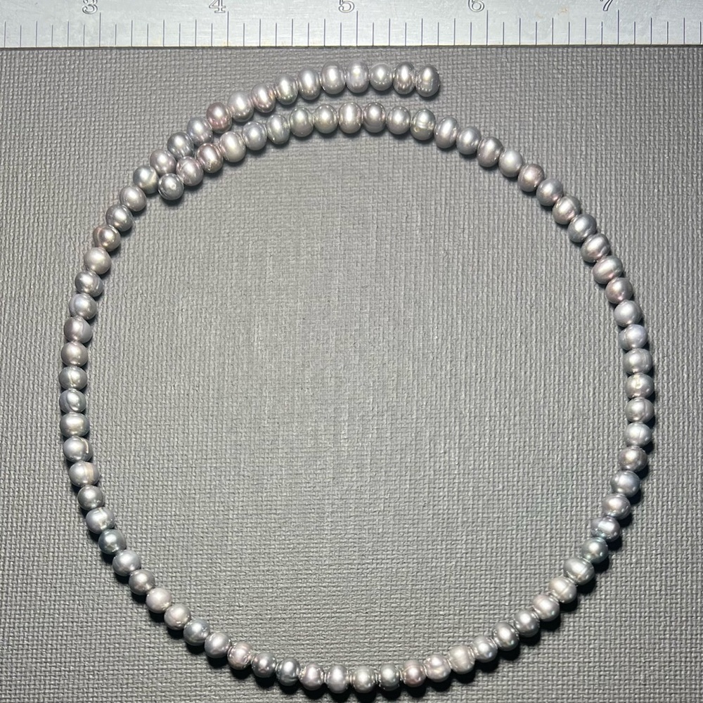 Honora Gray/Silver Colored Pearl Choker Necklace H5